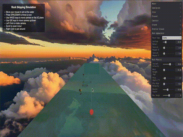GPU Rock-Skipping Simulation